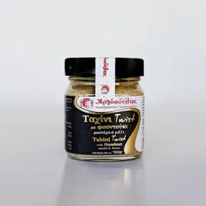 Ταχίνι twist με φουντουκι, μαστίχα Χίου και μέλι 190g βάζο